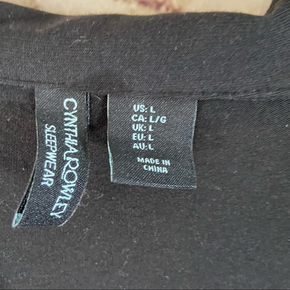 Cynthia Rowley black white lined button down large - Picture 6 of 9